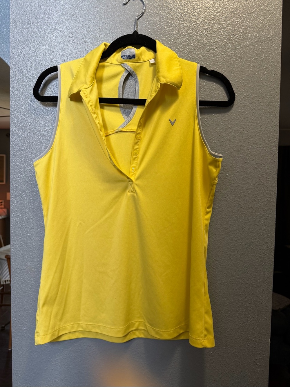 Callaway Sleeveless Polo Tank Top - Bright Yellow